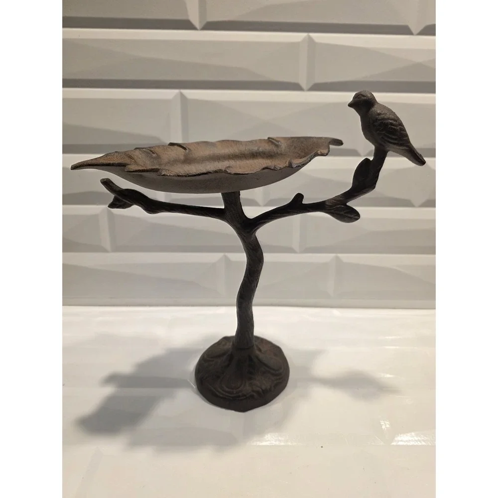 Cast Iron Tabletop Garden Bird Bath, Feeder or Trinket Dish 11